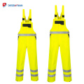 Salut les vêtements de travail imperméables de trafic de contraste de Vis, salopettes de travail de sécurité de visibilité élevée Front Zip avec 6 poches réfléchissantes